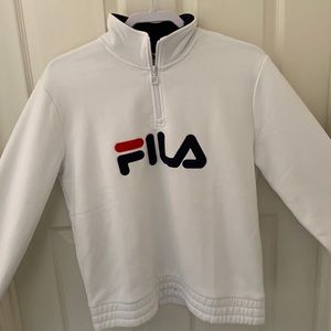 White Fila Half Zip